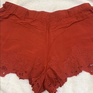 Size Small dark red shorts